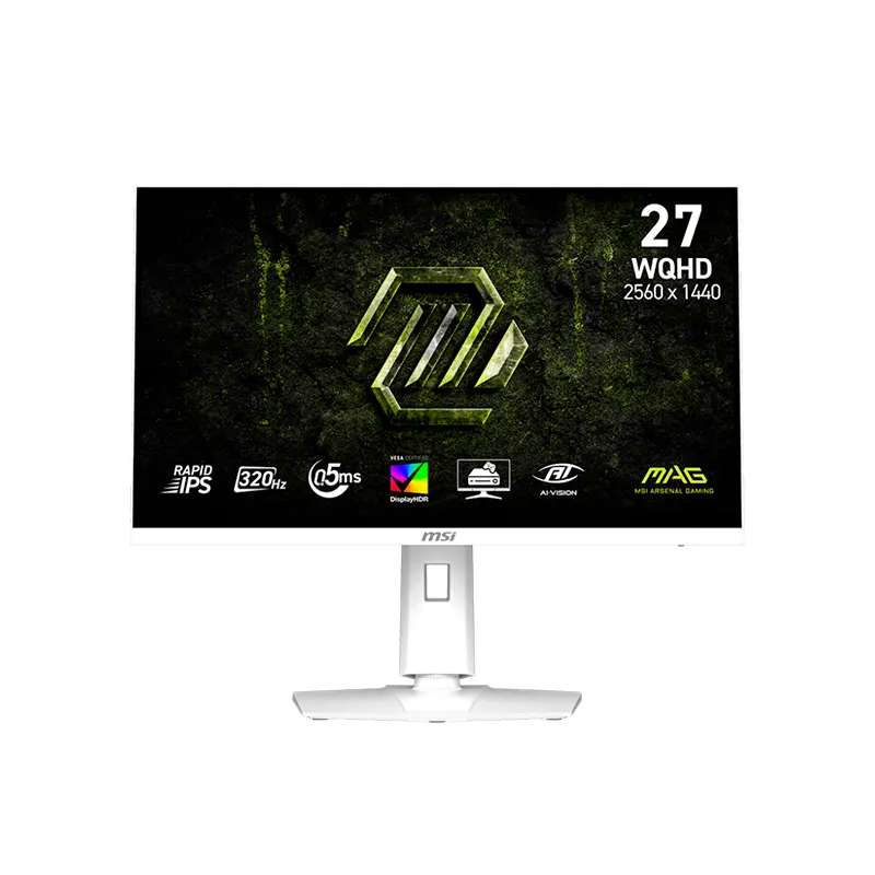 Monitor Plano Gamer MSI Mag 274Qrfwx32, 27 Wqhd Fast Ips, 320Hz, 0.5Ms, Hdmi, DP