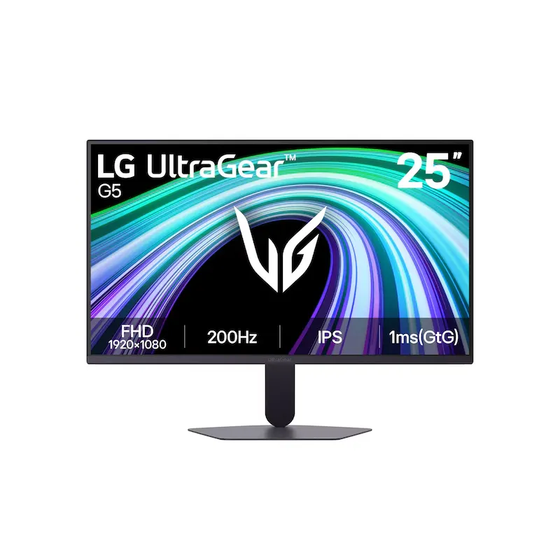 Monitor LG Ultragear G5 25G523B, 24.5 /Fhd/Ips/200Hz/Hdmi/Dp/Salida_Auriculares (3.5M