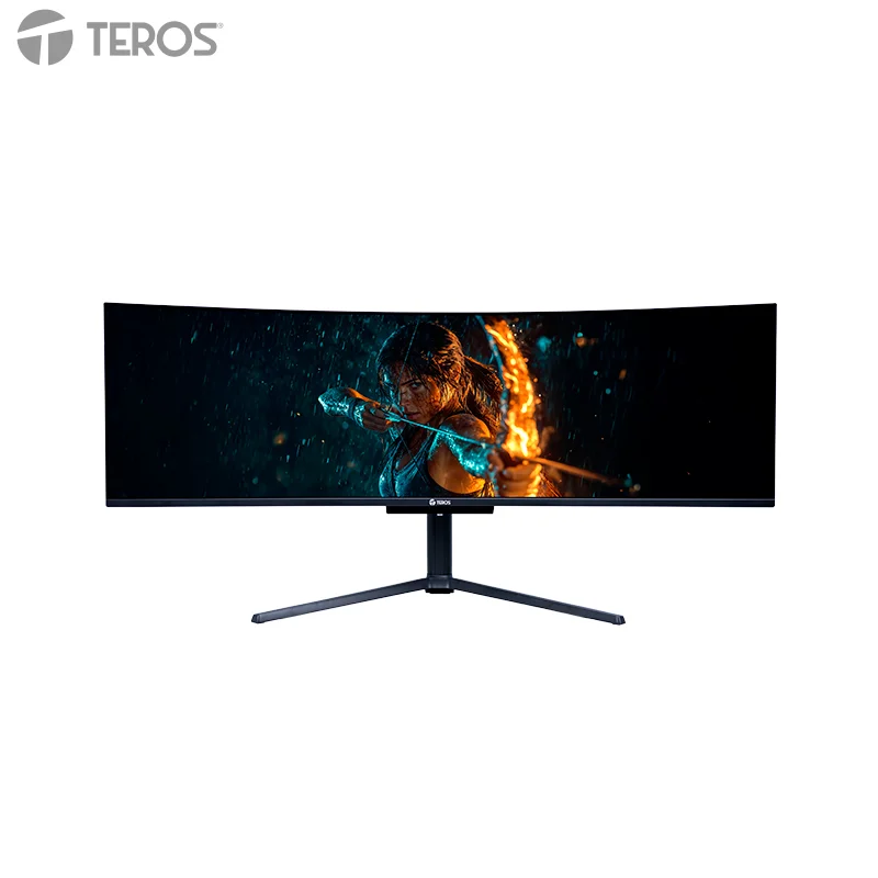 Monitor Curvo Gaming Teros Te-4921G, 49 Uwqhd Qd-Oled, 144Hz, 0.03Ms, Hdmi, Dp, Audi
