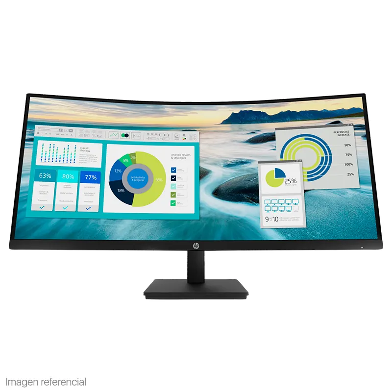 Monitor HP P34Hc G4 Wqhd VA USB-C Curvo 34 HDMI / DP / Usb-A, Color Negro.relac