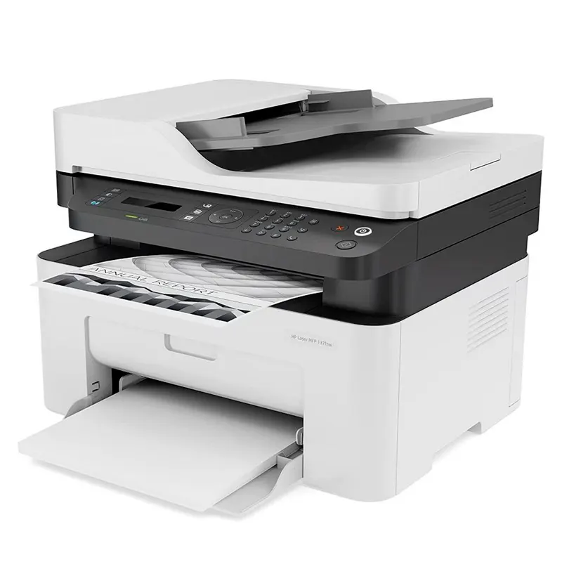 Impresora HP Láser Mfp137Fnw Multifuncional Monocromática, Imprime/Escanea/Copia/Wi-F