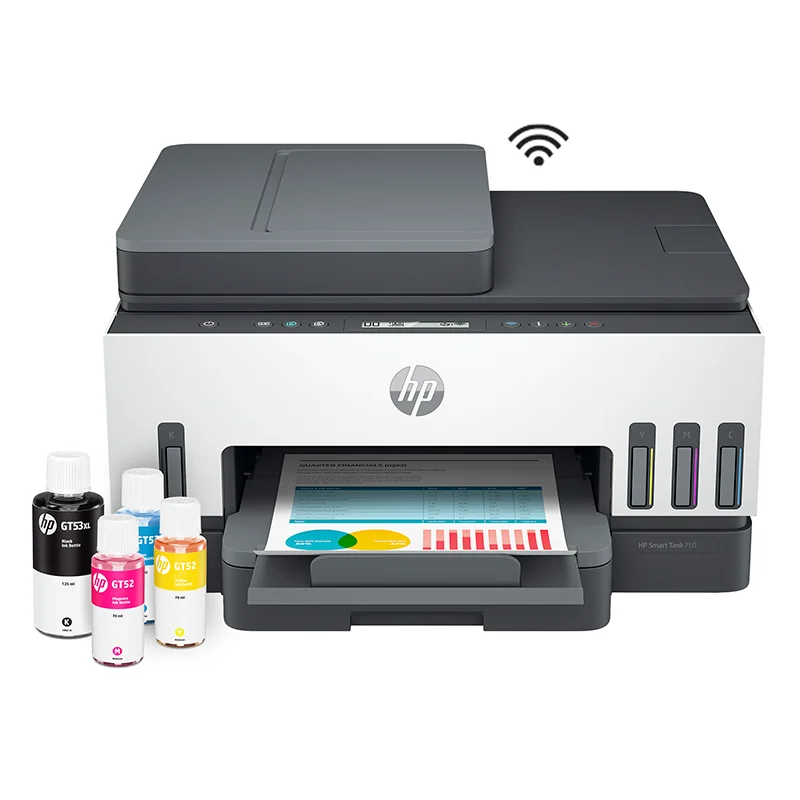 Multifuncional De Tinta HP Smart Tank 750, Impresión/Escaneo/Copia/Wi-Fi/Bluetooth Le