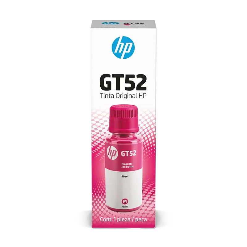 Botella De Tinta Original Magenta HP Gt52 (M0H55Al), 70Ml.compatibilidad Con Im