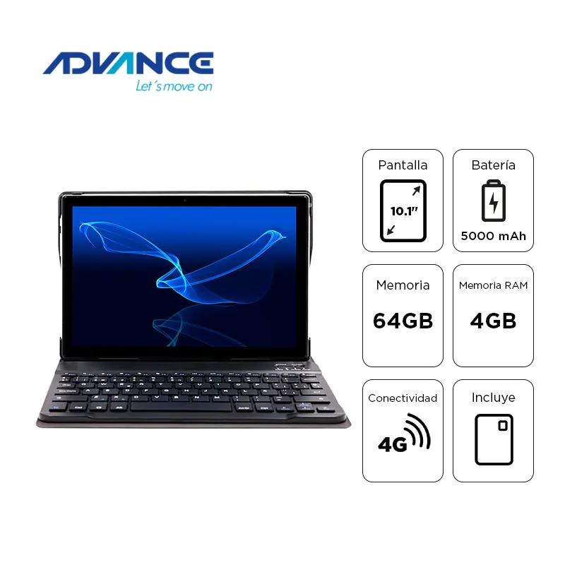 Tablet Advance Smartpad Sp5706, 10.1 Wxga Ips, T310 2.00Ghz, 4GB Ram, 64Gb, Android