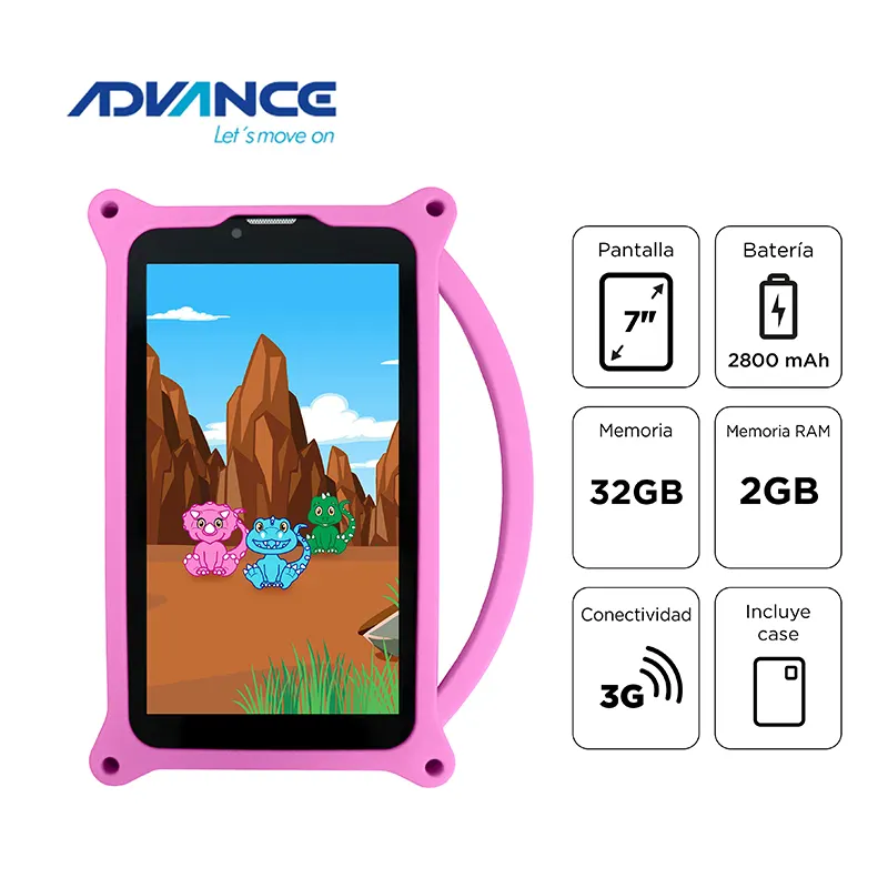Tablet Advance Intro Tr6955, 7 IPS 1024X600, Android 11 Go, 3G, Dual Sim, 32Gb, RAM