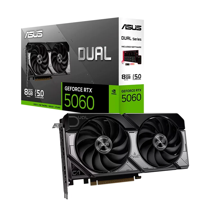 Tarjeta De Video Asus Dual Geforce RTX 5060 8GB Gddr7, PCI Express Gen 5.0Puerto