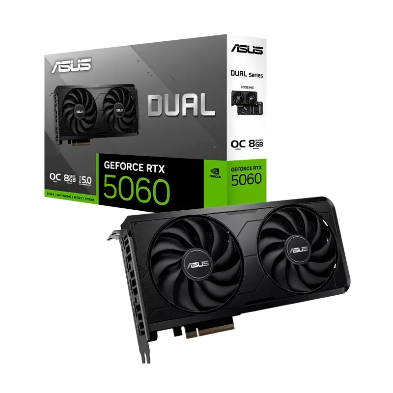 Tarjeta De Video Asus Dual-Rtx5060-O8G-Evo, 8 GB Gddr7, PCIE Gen 5.0Puertos: 3 X