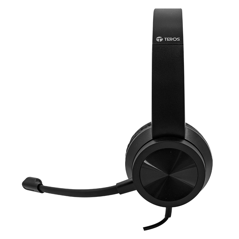 Audífono Teros Te-8037N (Headset), Negrolos Auriculares Alámbricos Teros Te-8037