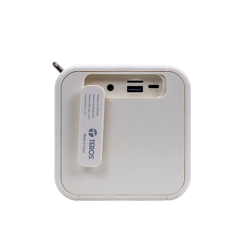 Parlante Inalámbrico Teros Legacy 6051, 8W, BT 5.3, 1500 Mah, Usb, Tf, Aux, Beige @@@
