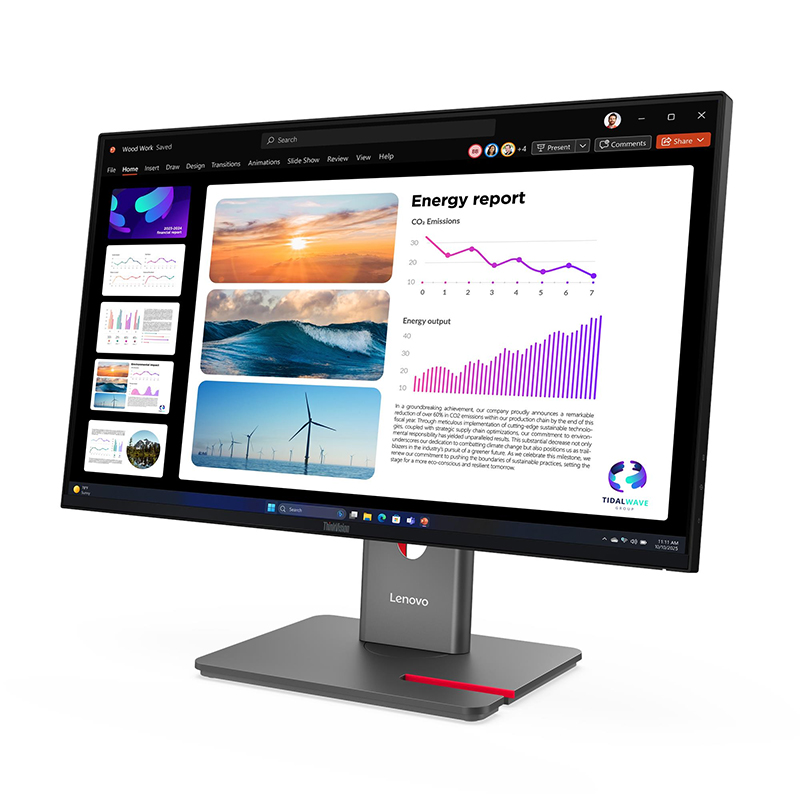 Monitor Plano Lenovo Thinkvision P24Q-40, 23.8 Qhd/Ips/Hdmi/Dp/Dp-Out/Usb-A/Usb-B/Us