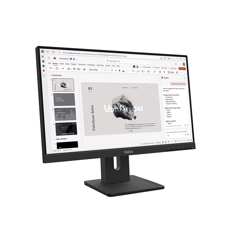 Monitor Lenovo Thinkvision E22-40, 21.5 1920X1080 Wled Ips, Hdmi/Dp/Vga Color Raven