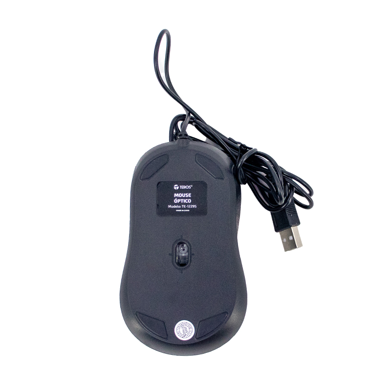 Mouse Óptico Teros Te-1229S, Usb, 4 Botones, Negrodescubre El Mouse Teros Te-122