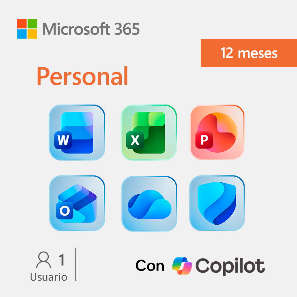 Licenciamiento Virtual (Esd) Microsoft 365 Personal (Licencia De 12 Meses / 1 Usuario
