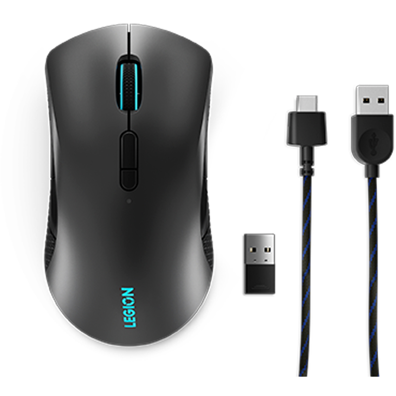 Mouse Gamer Inalambrico Lenovo M600 Legion, Bt5.0/2.4Ghz/Usb 2.0/Hasta 16000 Dpi/Rgb/
