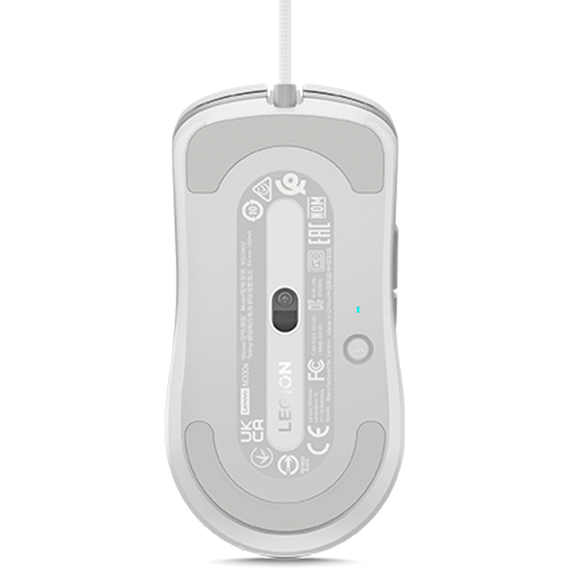 Mouse Gamer Lenovo Legion M300S, USB 2.0/Hasta 8000 Dpi/1000Hz/Rgb/Glacier White (Bla