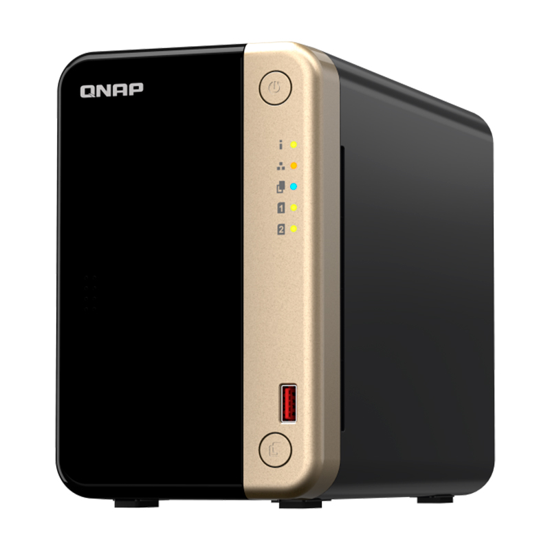 Servidor NAS Qnap Ts-264-8G, Celeron N5095 4C / 2.9Ghz, 8GB Ram, Bahias: 2 X 3.5 Sat