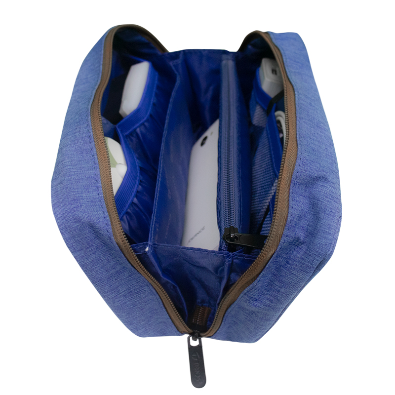 Cartuchera / Estuche / Organizador / Portacables Teros Te-Acs9016, Azulcartucher