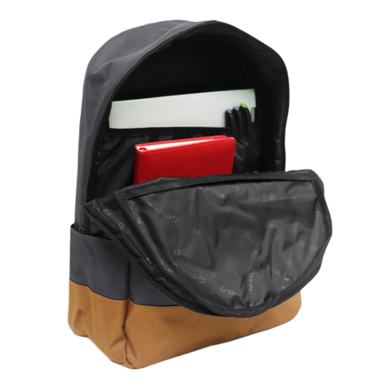Backpack Teros Nova Te-Acs9020Gr, Para Notebooks De Hasta 15.6, Gris/Marróncont