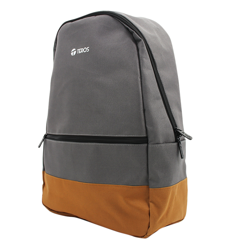 Backpack Teros Nova Te-Acs9020Gr, Para Notebooks De Hasta 15.6, Gris/Marróncont