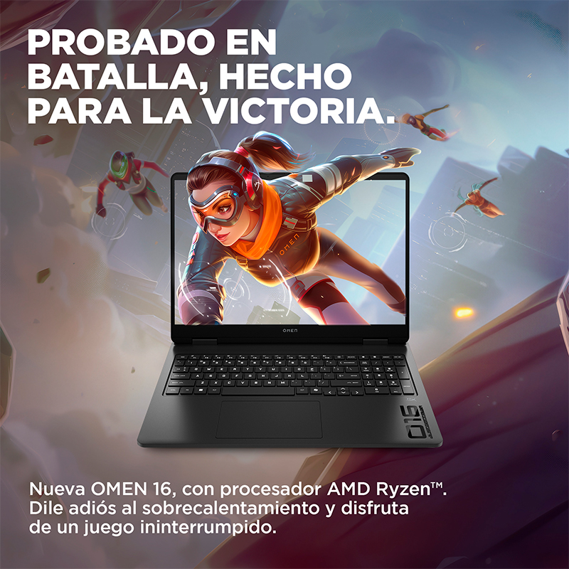 Notebook HP Omen Gaming 16-Ap0007La, 16 2K IPS AMD Ryzen 9 8940Hx Hasta 5.3Ghz, 24GB