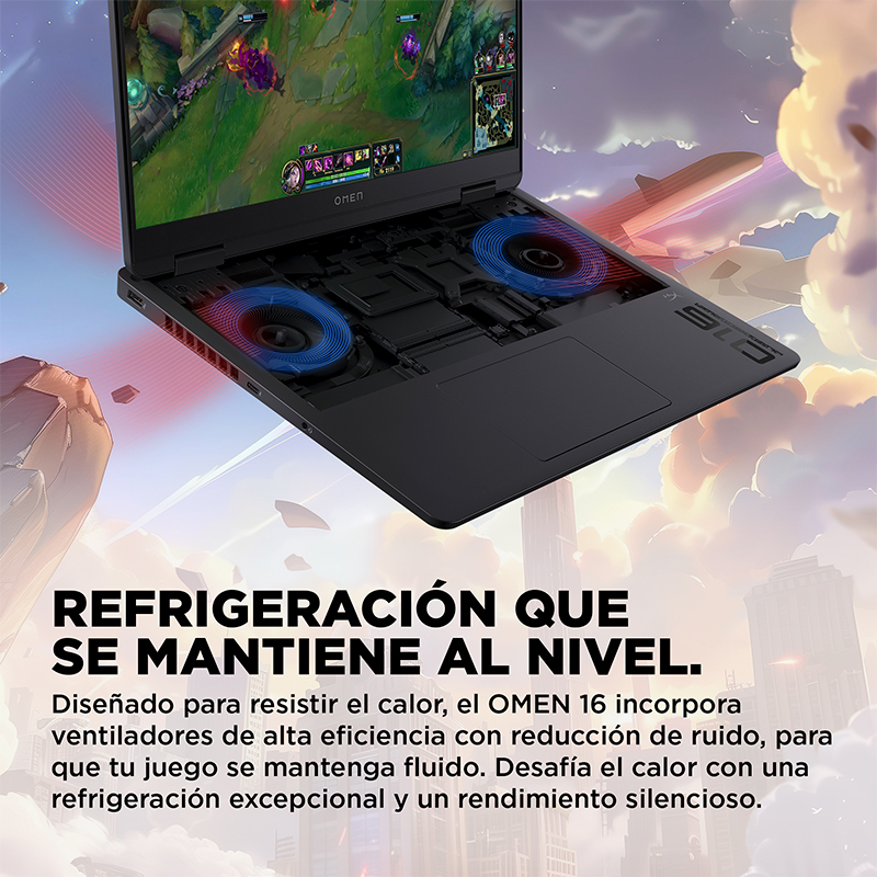 Notebook HP Omen Gaming 16-Ap0007La, 16 2K IPS AMD Ryzen 9 8940Hx Hasta 5.3Ghz, 24GB
