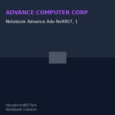 Notebook Advance Adv-Nv9857, 15.6 FHD Ips, Celeron N4500 1.1Ghz, 8GB Ddr4, 256GB SSD