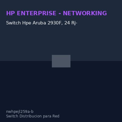 Switch Hpe Aruba 2930F, 24 Rj-45 Gbe, 4 Sfp.capacidad Switching 56 Gbps, Rendimi