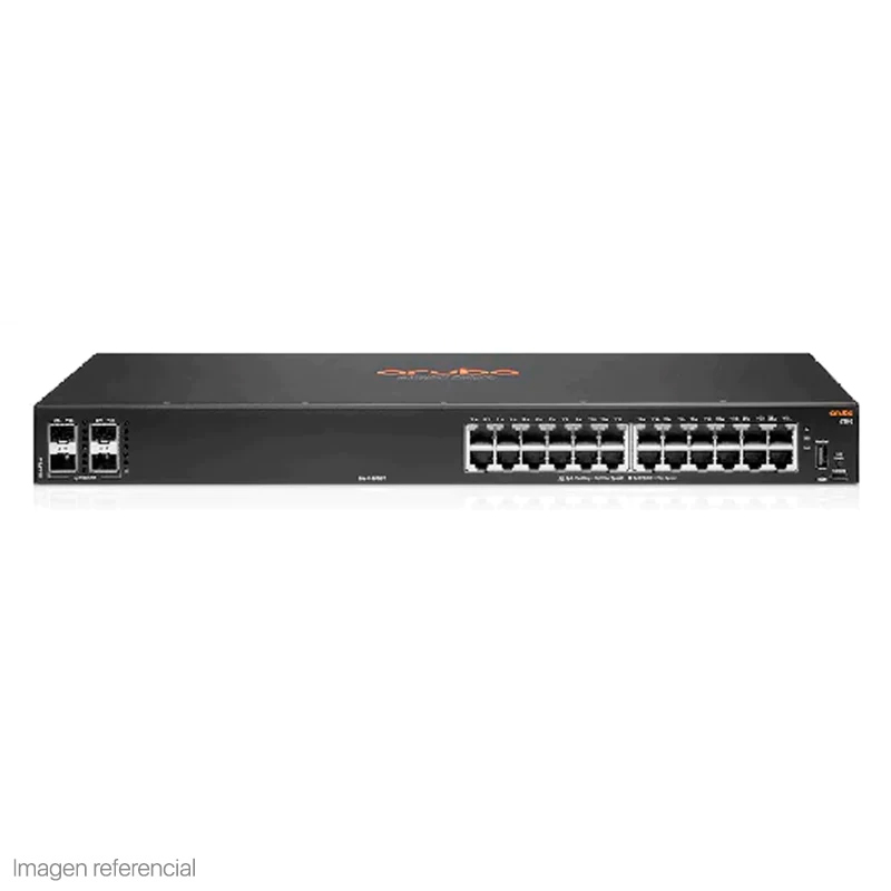 Switch Aruba 6100 24G 4Sfp+ / 24 X Puertos 10/100/1000Base-T / 4 X Puertos 1G/10G SFP