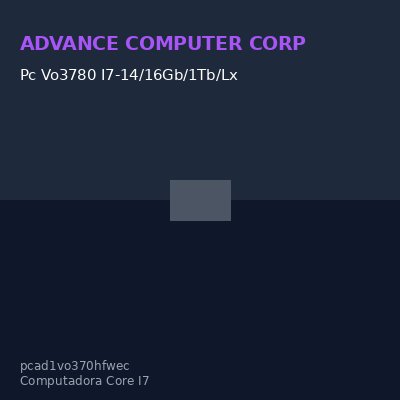 Pc Vo3780 I7-14/16Gb/1Tb/Lx