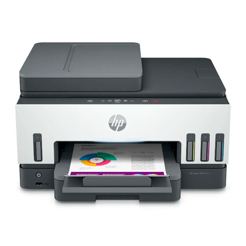 Mltifuncional De Tinta HP Smart Tank 790, Imprime/Escanea/Copia/Fax/Wi-Fi/Usb/Etherne