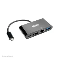Adaptador Tripp-Lite U444-06N-Hgub-C, USB-C A Hdmi, Usb, LAN Gbe, Thunderbolt 3, Carg
