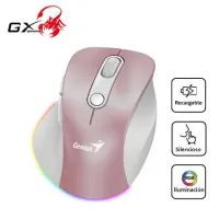 MOUSE GENIUS RECARGABLE DUAL WIRELESS/BT ERGO 9000S PRO 6-BOT SILENT RGB PINK (31030039403)