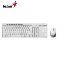 TECLADO GENIUS + MOUSE DUAL WIRELESS/BT SLIMSTAR 8230 AI COPILOT MULTIMEDIA SP WHITE (31340015401)