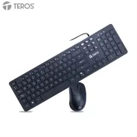 Kit Teclado + Mouse Teros Te-5019S, Tecla Copilot(Solo Teclado), Negrooptimiza T