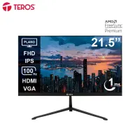 Monitor Plano Teros Te-2128S 21.5 FHD IPS 100HZ 1Ms HDMI Vgaoptimiza Tu Espacio