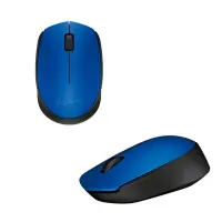 Mouse Óptico Inalámbrico Logitech M170, Ambidiestro, Receptor Usb, 2.4 Ghz, Azul.