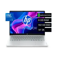 Nb HP Omnibook 3 14-Hu0051La, 14 2K Ips, Core 5 120U Hasta 5Ghz/8Gb Ddr5/512Gb SSD M