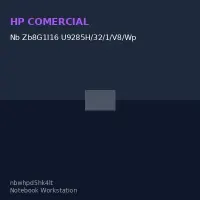 Nb Wks HP Zbook X G1I/16 Wuxga IPS Uwva/Core Ultra 9 285H 2.9/5.4Ghz/32Gb Ddr5/1T Ss