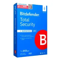 Bitdefender Total Security - Licencia De 1 Año Para 3 Dispositivosel Bitdefender
