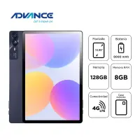 Tablet Advance Novapad Np6070, 10.95 IPS 1920 1200, 8GB Ram, 128Gb, Android 15, 4G L