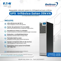 UPS Trifasico Eaton 20Kva, Con 2 Strings De Baterias Internas (2X32X7Ah)El Respa