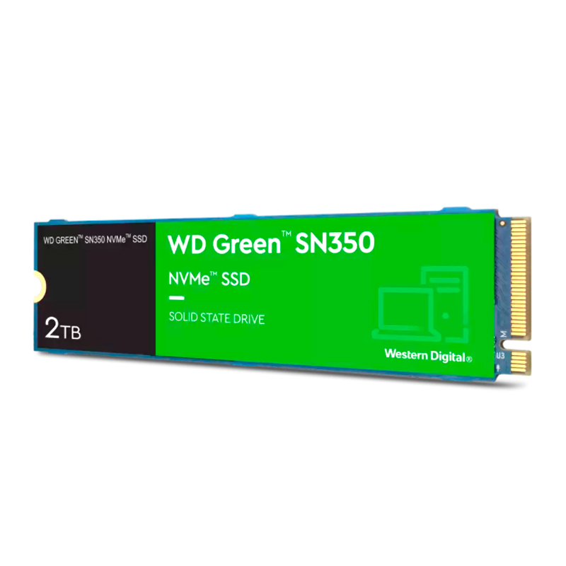 Unidad En Estado Solido Western Digital Green Sn350 NVME 2TB M.2 2280, PCIE Gen3 X4 @
