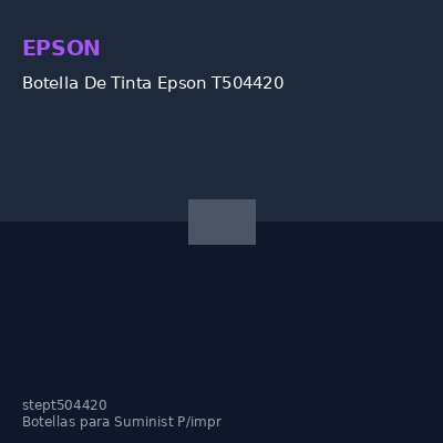 Botella De Tinta Epson T504420-Al, Color Amarillo, Contenido 70Ml.para Impresora