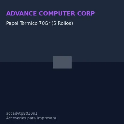 Papel Termico 70Gr (5 Rollos)