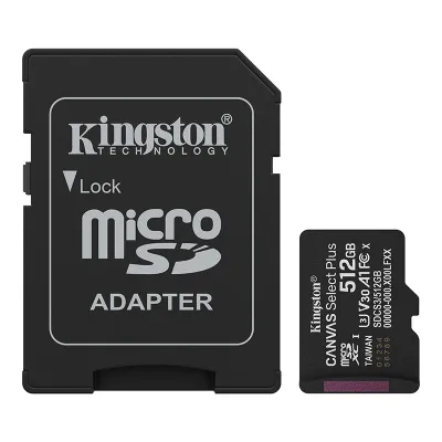 Tarjeta De Memoria Kingston 512GB MicroSD Canvas Select Plus -150Mb/Seg - Uhs-I Clase