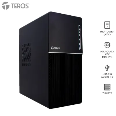 Case Teros Te-1037S, Factor De Forma Atx, 250 W, USB 3.0 / 2.0, Audio, Negro.el