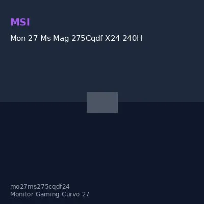 Monitor Curvo MSI Mag 275Cqdf X24, 27 Wqhd Va/240Hz/Hdmix2/Dp/Headphone-Outdisf