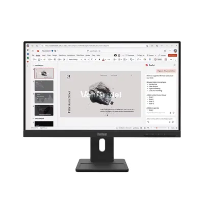 Monitor Lenovo Thinkvision E22-40, 21.5 1920X1080 Wled Ips, Hdmi/Dp/Vga Color Raven