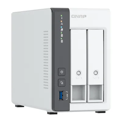 Servidor NAS Qnap Ts-216G, Arm Cortex A55 4C/2Ghz, 4GB RAM (On-Board), Bahias: 2X3.5