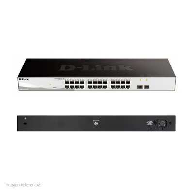 Switch D-LINK Dgs-1210 Series, Capa L2/L3, 24 Rj-45 Gbe, 2 Puertos SFP 1Gbe.capa